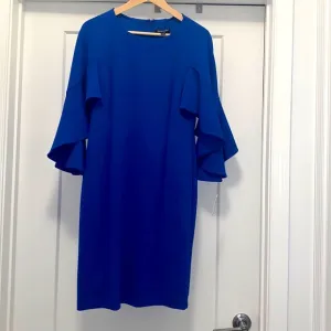 👗 NWT! ROZ &amp; ALI Royal Blue Ruffle Sleeves Dress