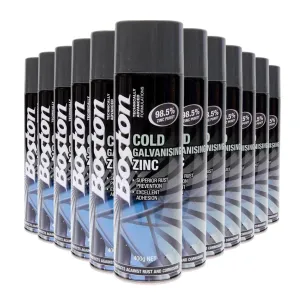 12 Cans | Boston Cold Galvanizing Spray | BT250 | 400g