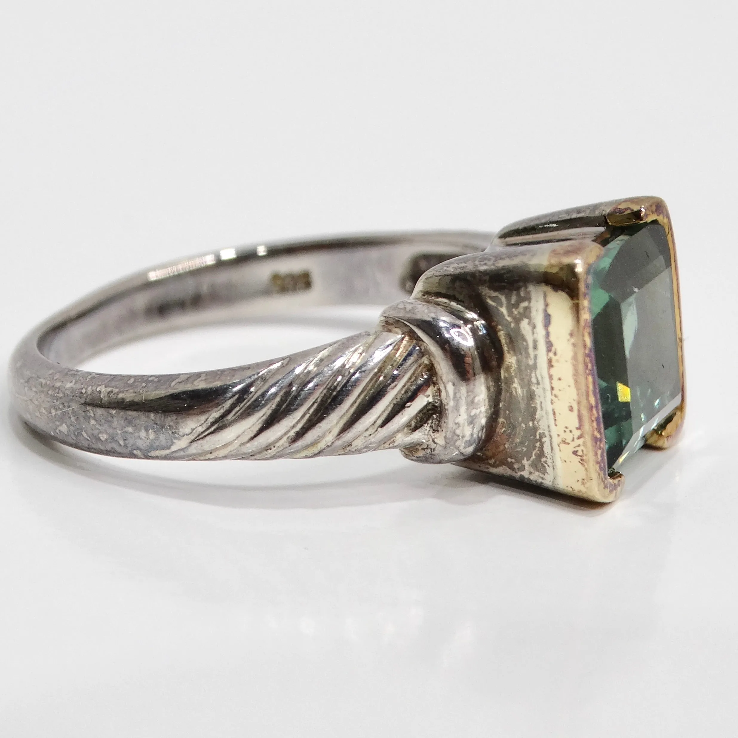 14K Rose Gold 1970s Tourmaline Ring