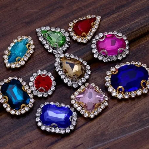 18x25mm Oval Pointed Back Rhinestones Glass Jewels point crystal Nail Art Craft Supply blue 50pcs 10184052