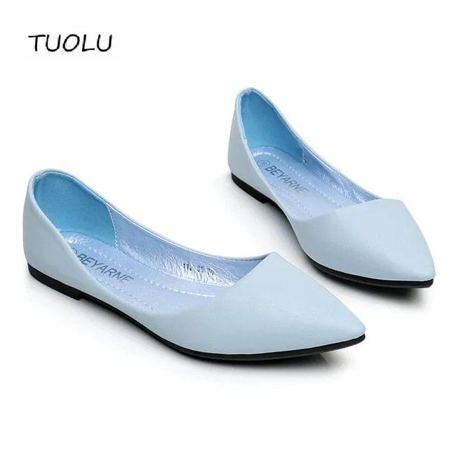 2017  womens sandals shoe Woman Genuine Leather Flat Shoes