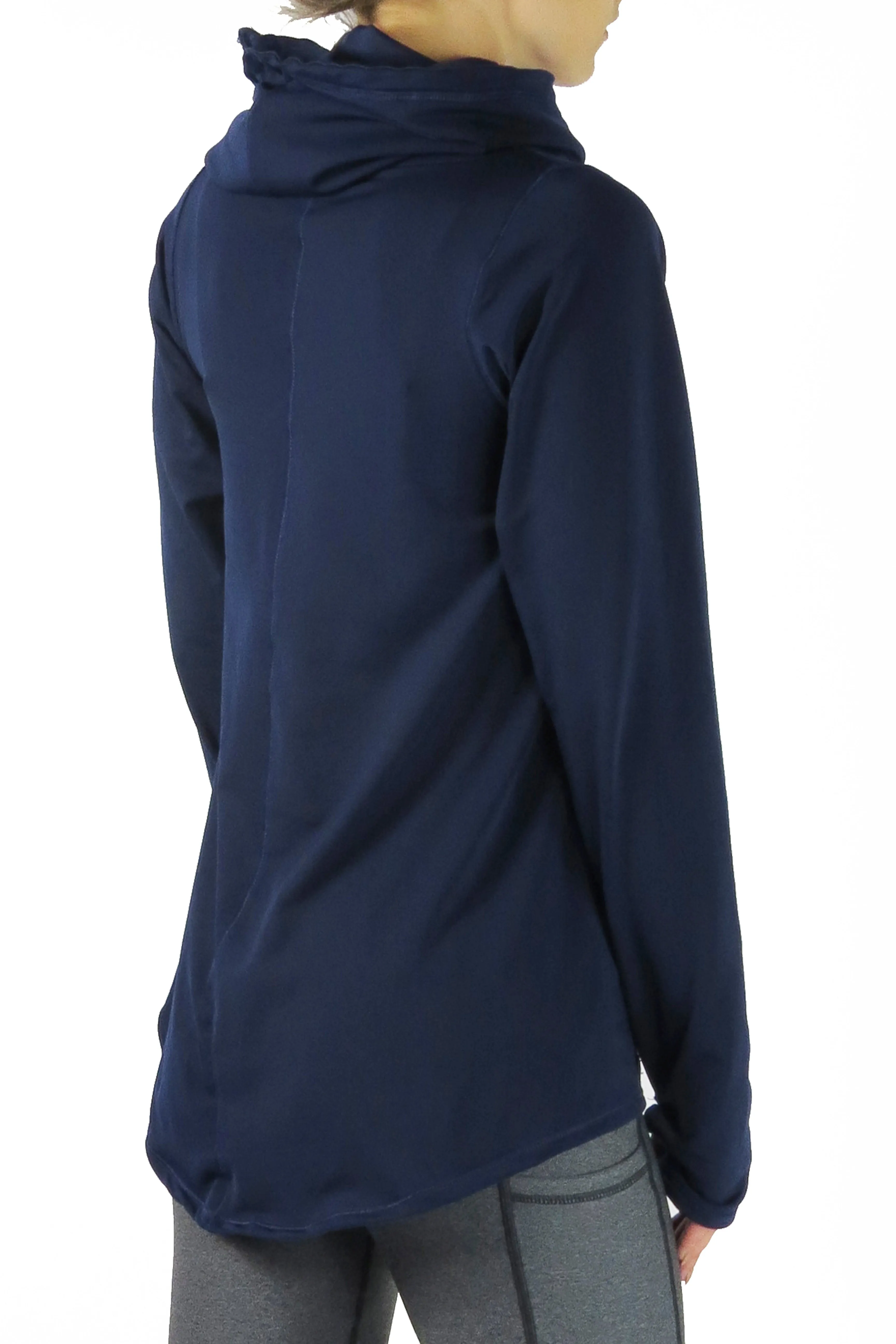 4402 - Luxe Funnelneck Long Sleeve/Navy