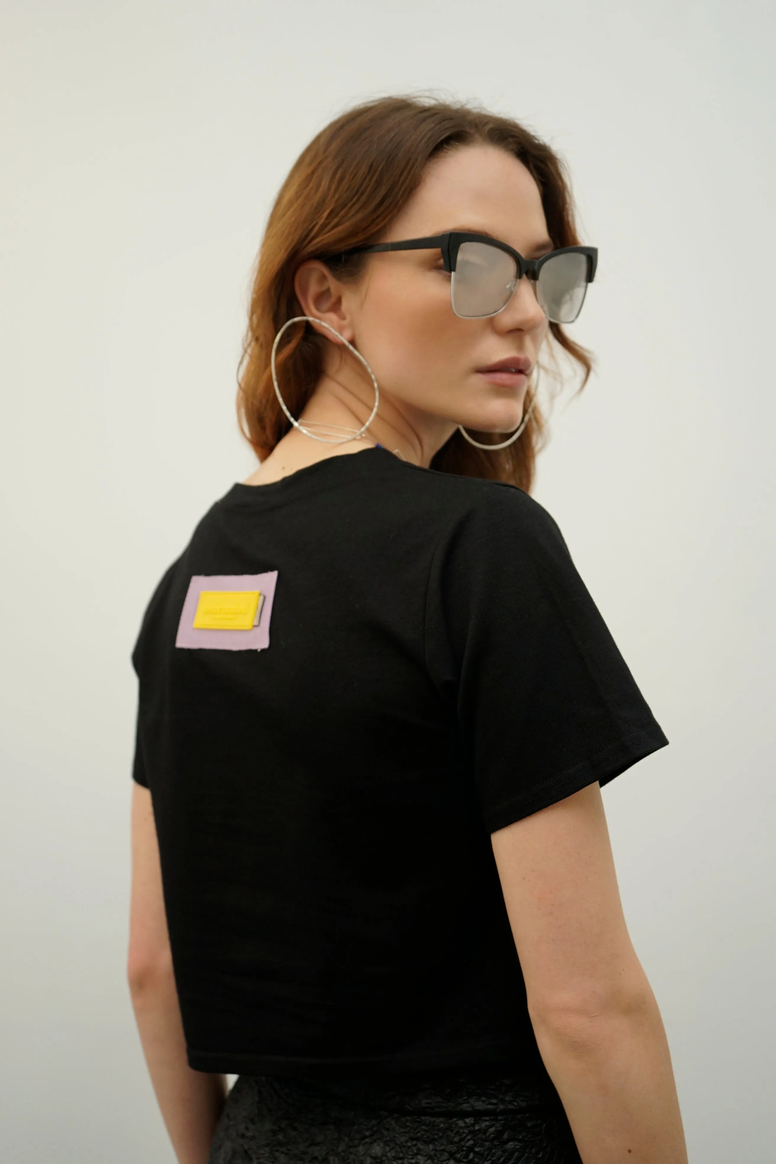 Alchemist Black Graphic Cropped T-Shirt