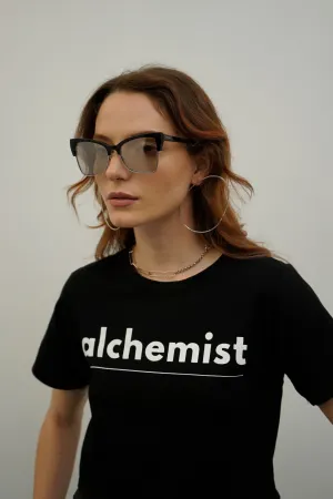 Alchemist Black Graphic Cropped T-Shirt