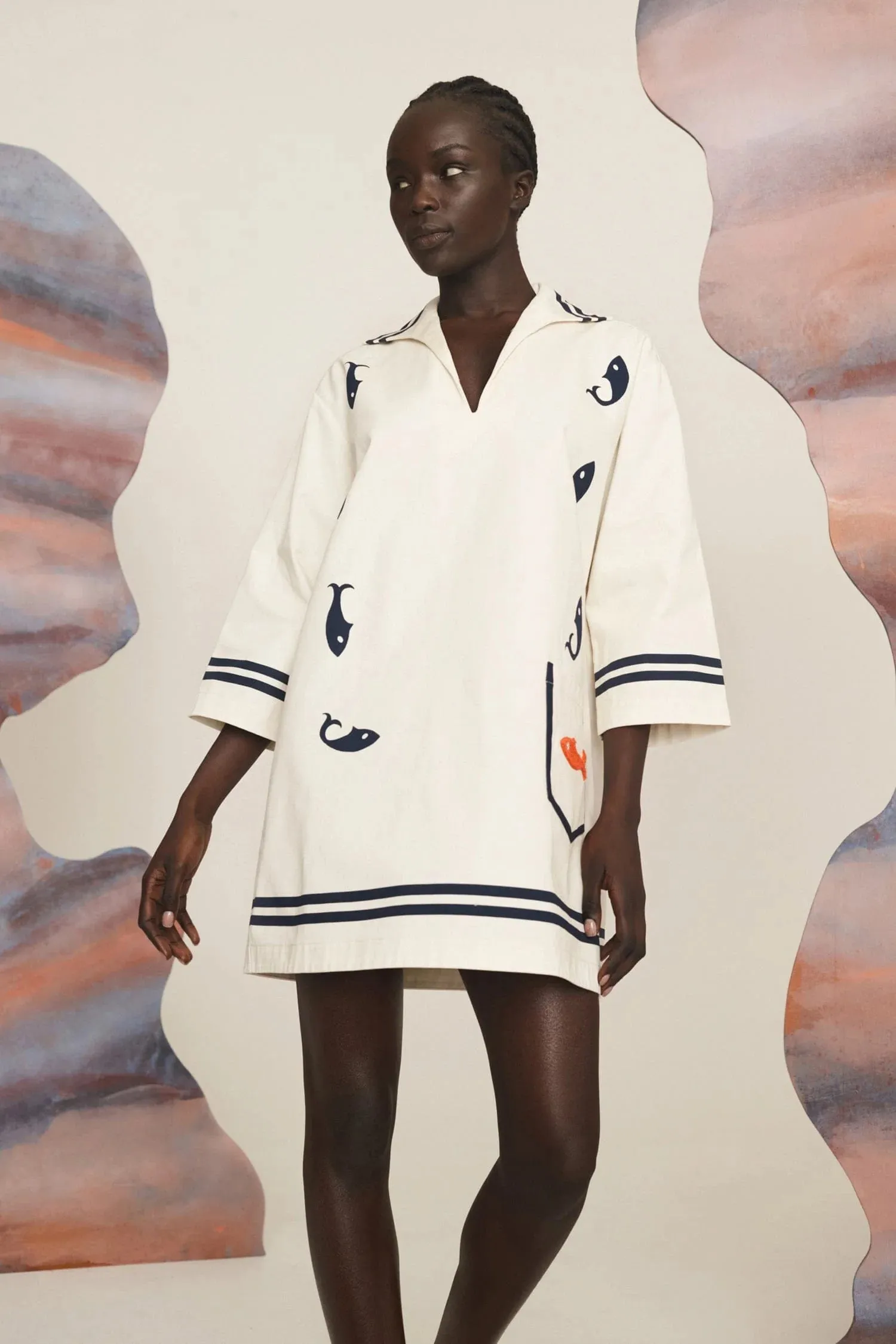 ALÉMAIS MARINE TUNIC DRESS