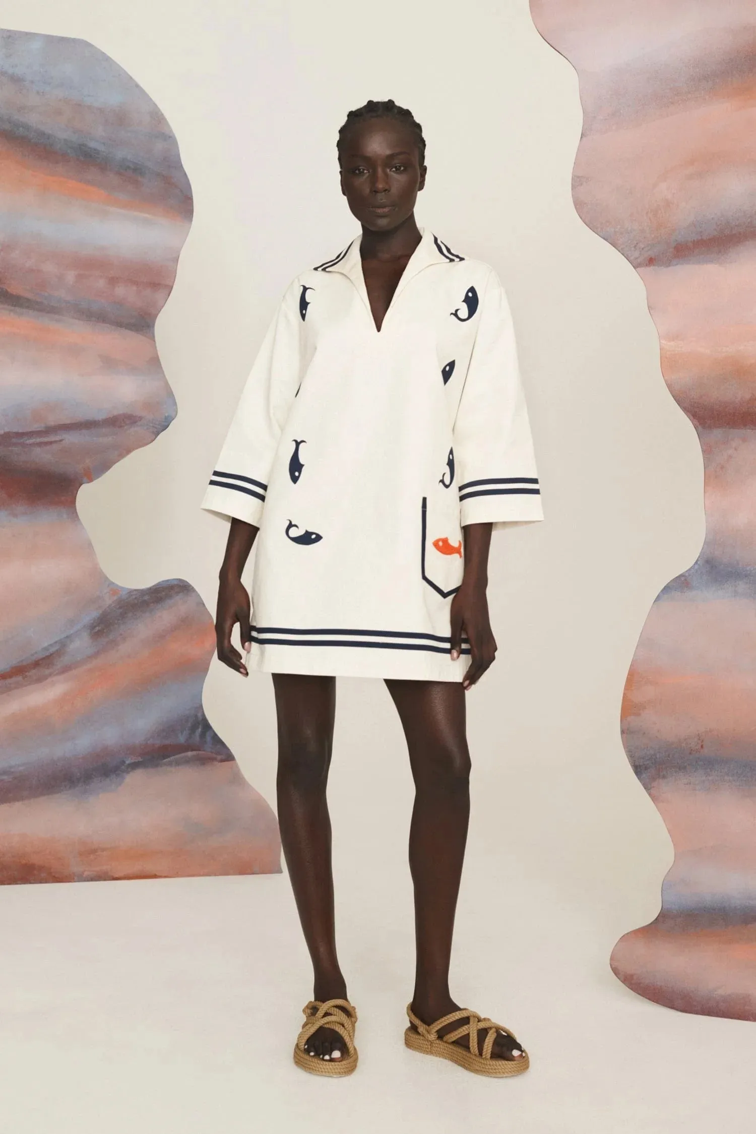 ALÉMAIS MARINE TUNIC DRESS