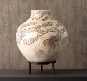 Anasazi Vessel On Stand, Antique - Global Views