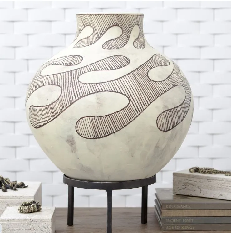 Anasazi Vessel On Stand, Antique - Global Views