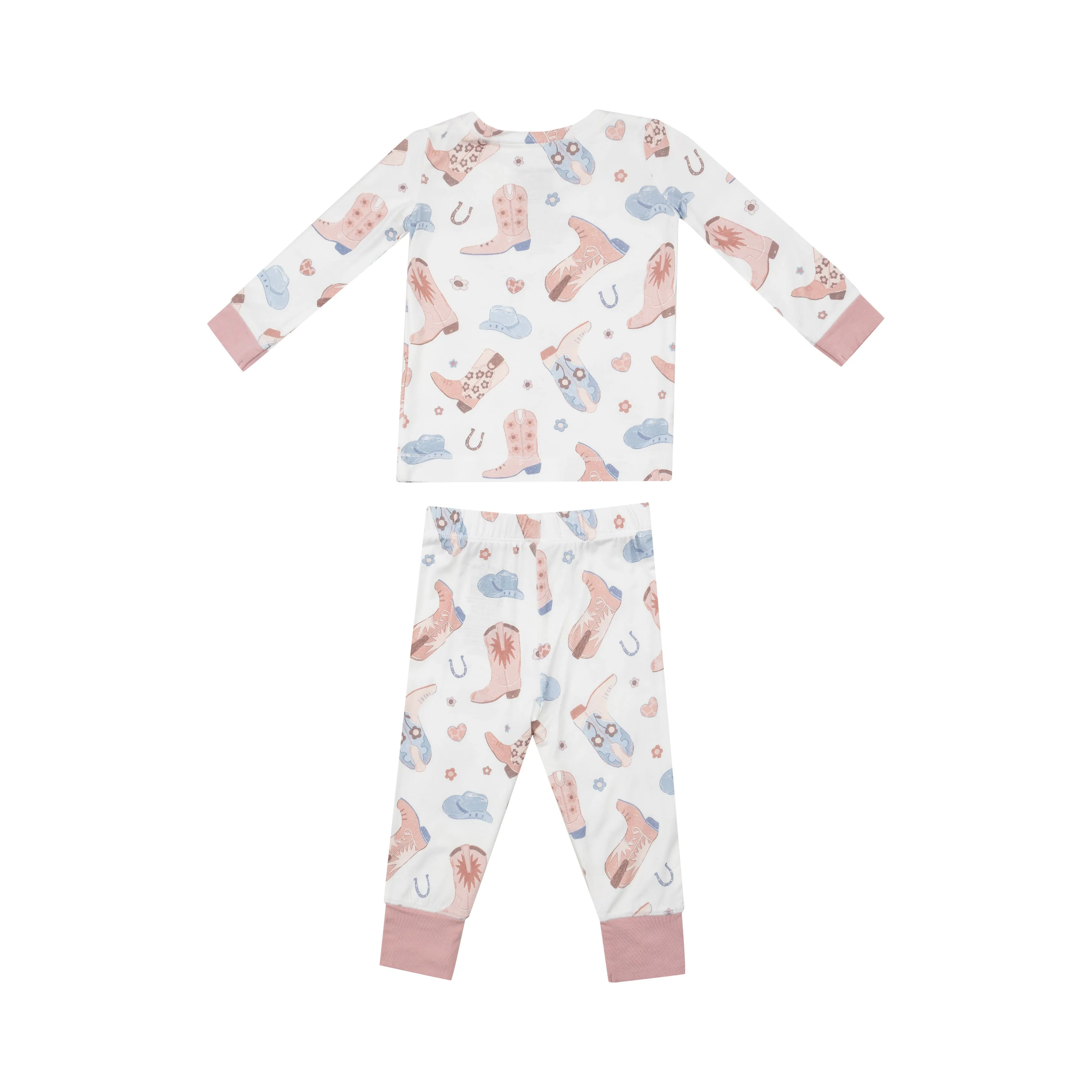 Angel Dear L/S Loungewear Set - Cowboy Boots Pink