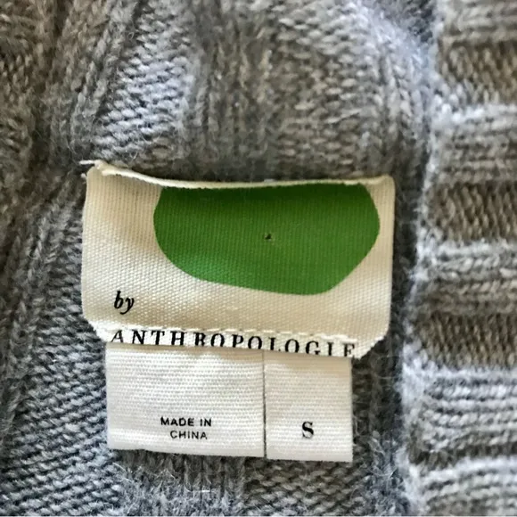 Anthropologie Arsenau Alpaca Washable Wool Blend Gray Sweater Dress Size S EUC
