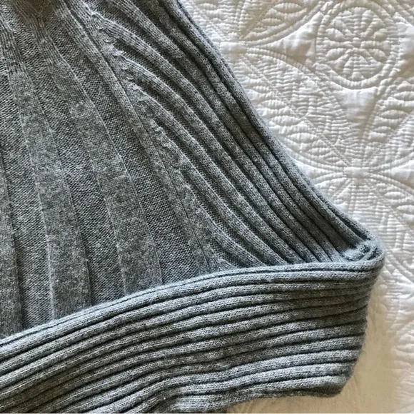 Anthropologie Arsenau Alpaca Washable Wool Blend Gray Sweater Dress Size S EUC
