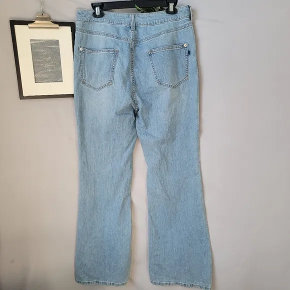 Anthropologie Pilcro High Rise Trouser Boot Cut Denim Jeans 31
