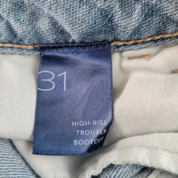 Anthropologie Pilcro High Rise Trouser Boot Cut Denim Jeans 31