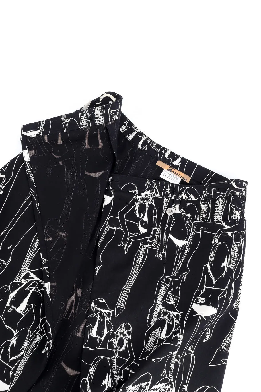 Asymmetrical Graphic Wrap Skirt
