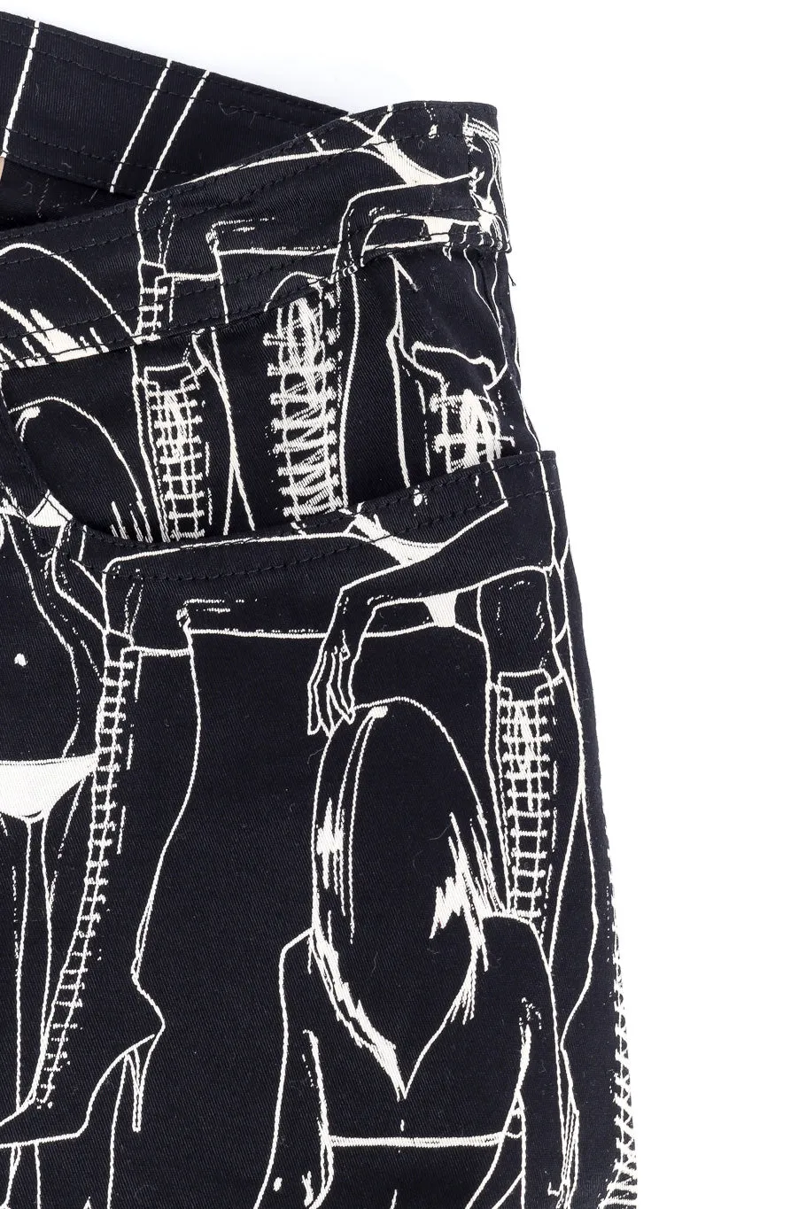 Asymmetrical Graphic Wrap Skirt