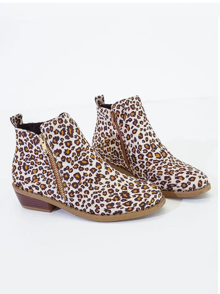 Autumn Ladies Thick with Ankle Boots Side Zip Large Size Women's Shoes