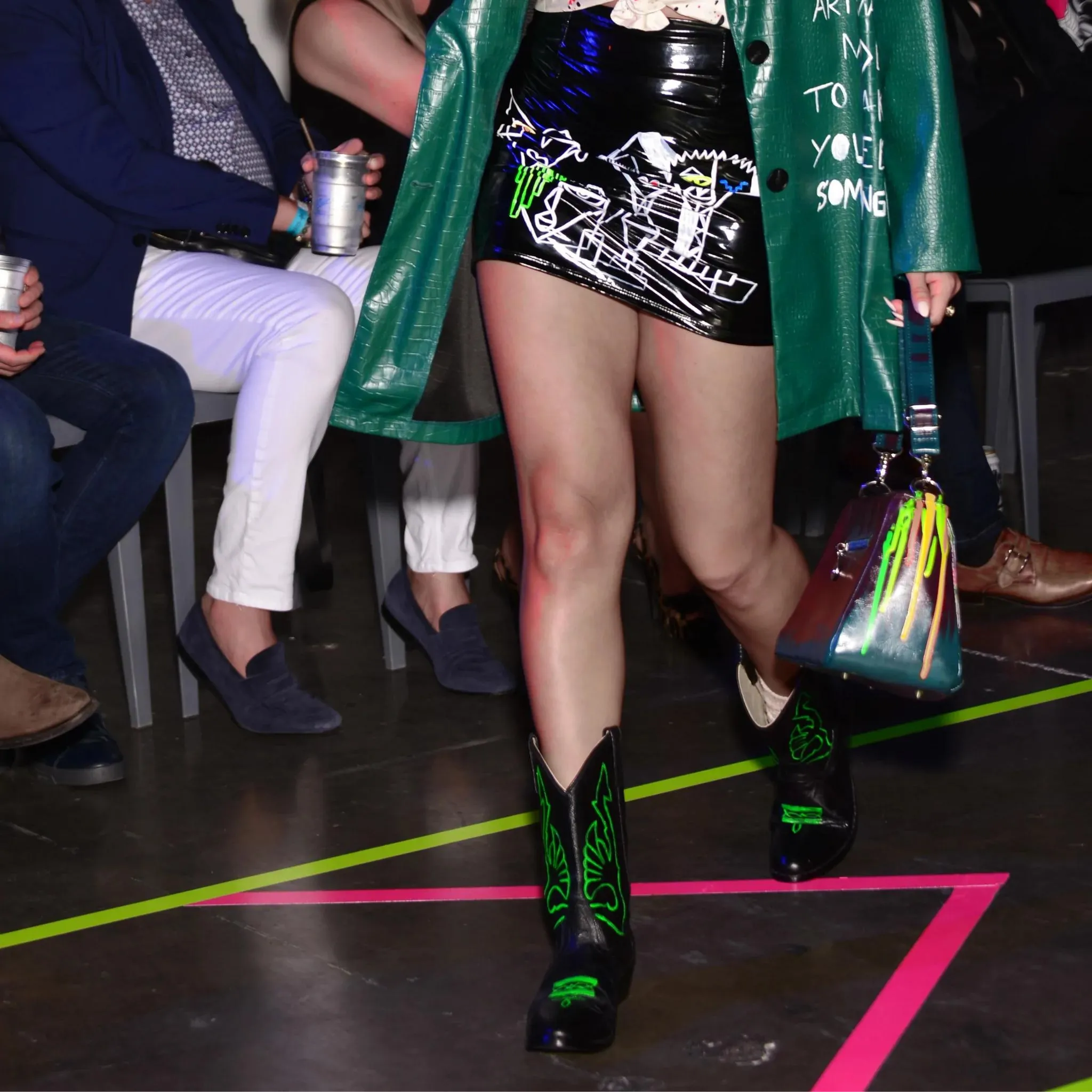Aztec - Hand-Painted Vintage Cowboy Boots
