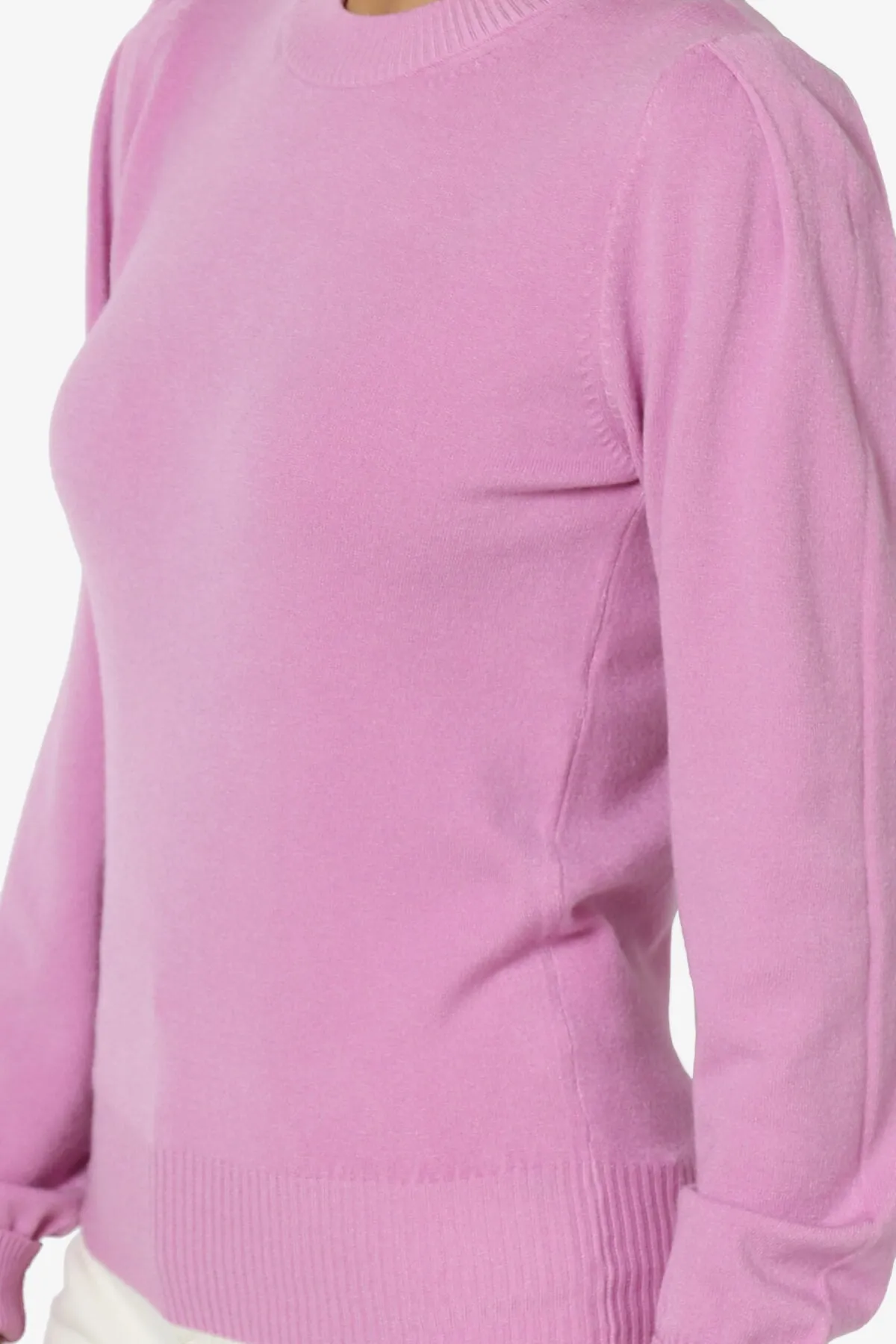 Bcarina Pleated Shoulder Crew Neck Sweater