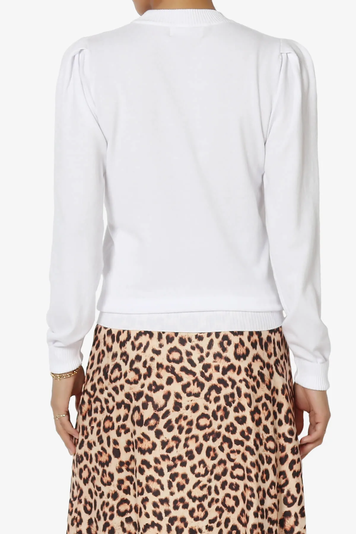 Bcarina Pleated Shoulder Crew Neck Sweater