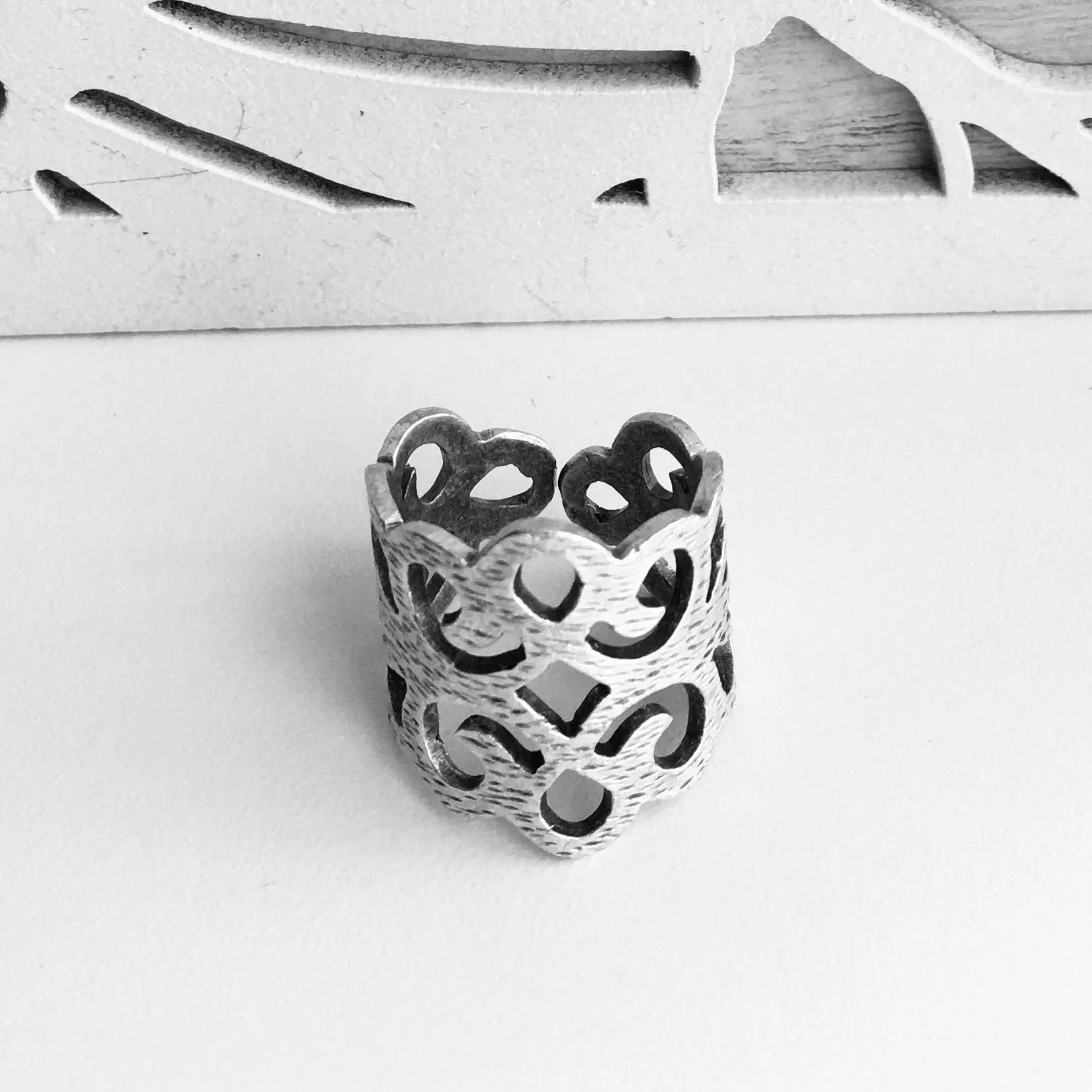 BDV ADJUSTABLE SMALL METAL LACE RING