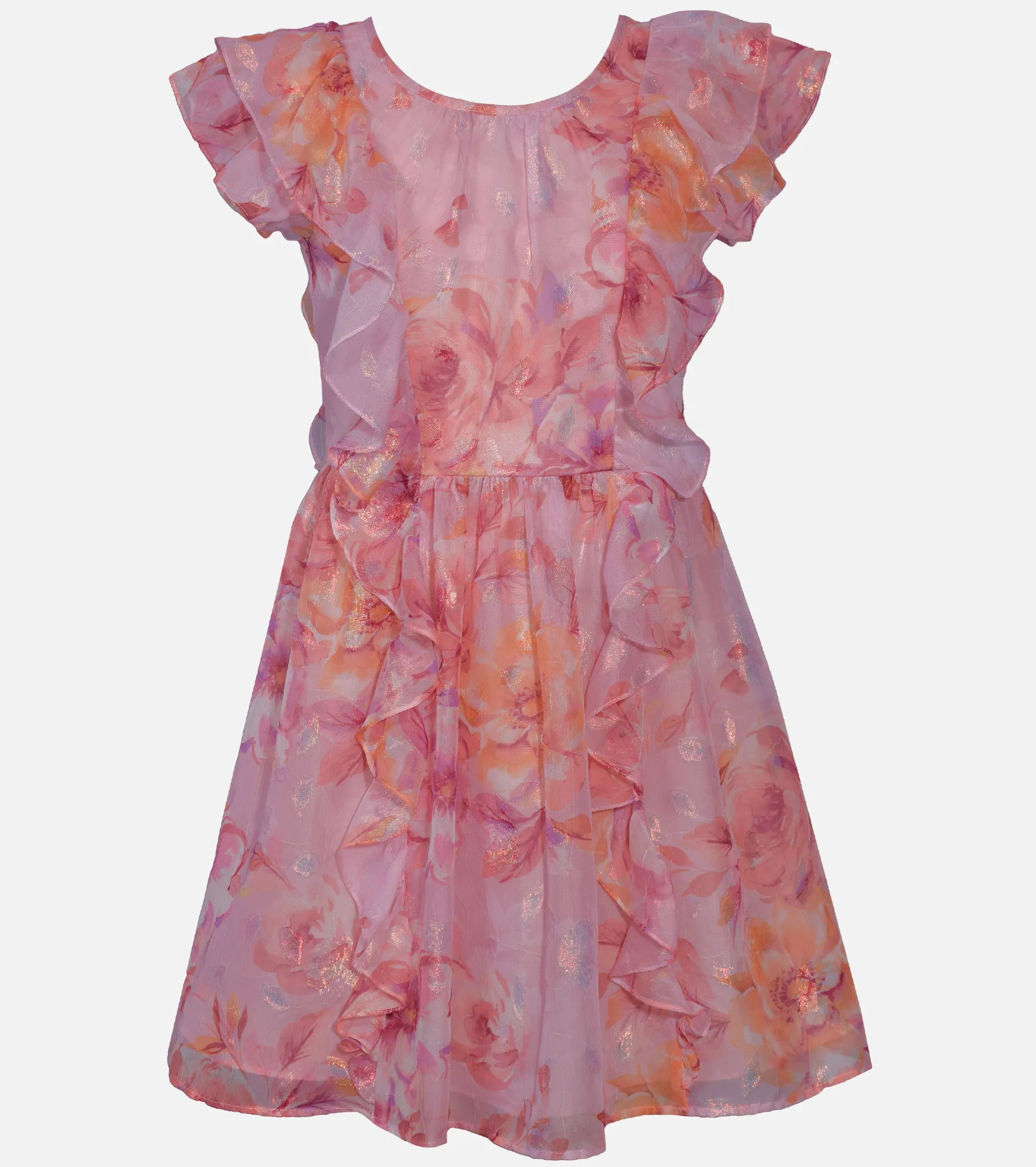 Bella Chiffon Ruffle Dress