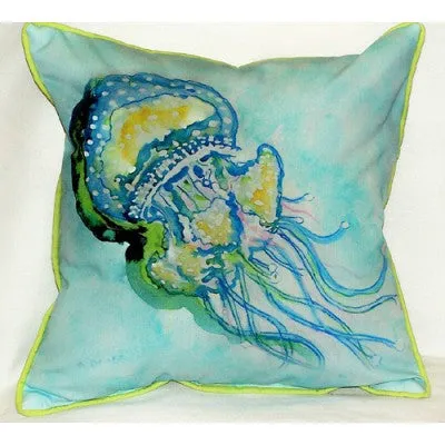 Betsy Drake Jelly Fish Pillow- Indoor/Outdoor