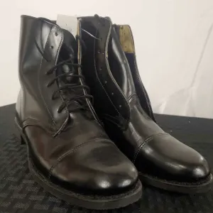 Black Patent Lace up Boots 6 1/2