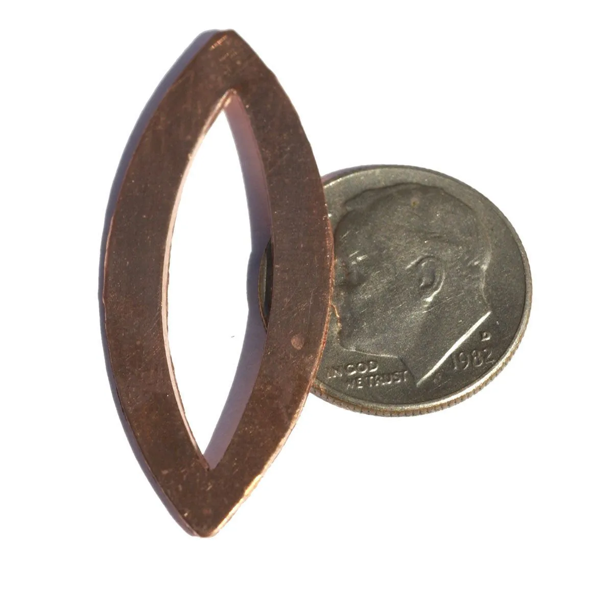 Blank Eye Pointed Oval Frame 38mm x 13mm 24g Shape Cutout for Enameling Stamping Texturing Blanks Variety Metals