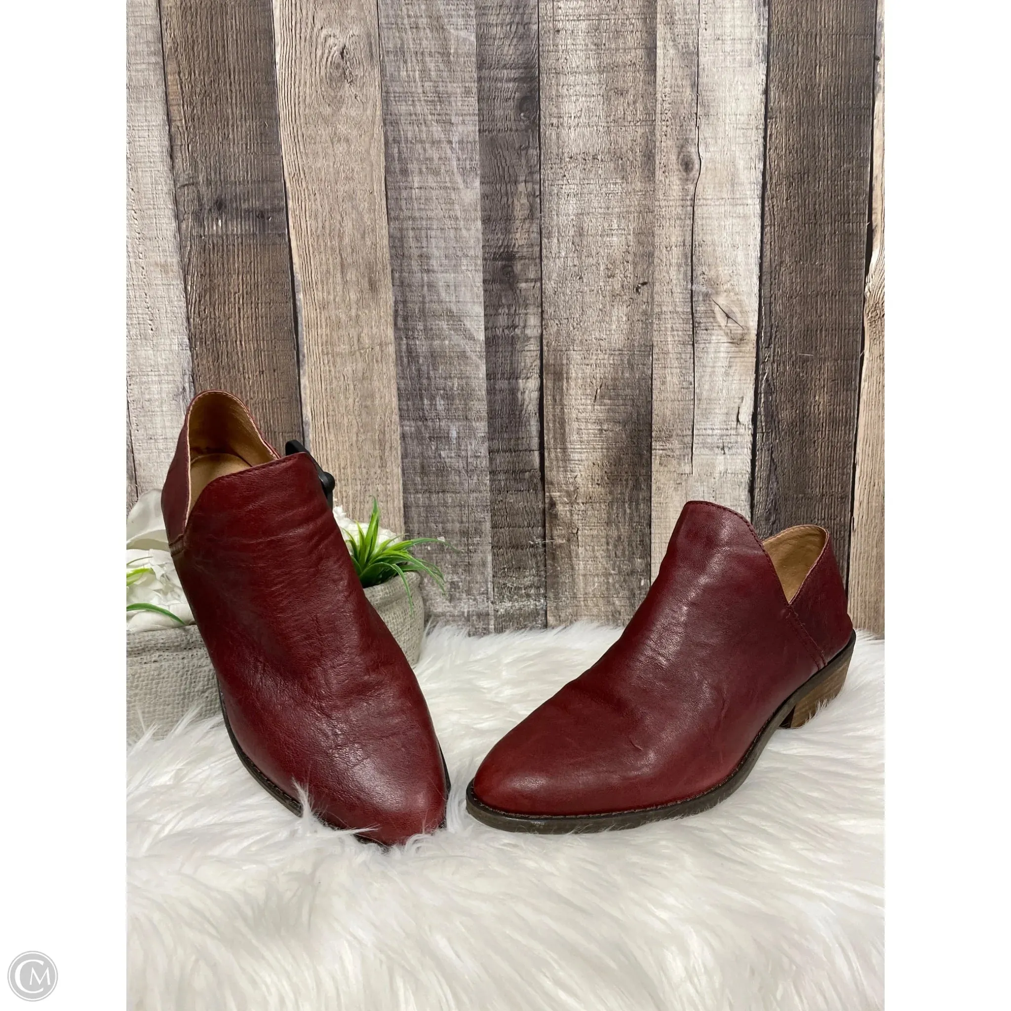 Boots Ankle Heels By Lucky Brand In Red, Size: 11