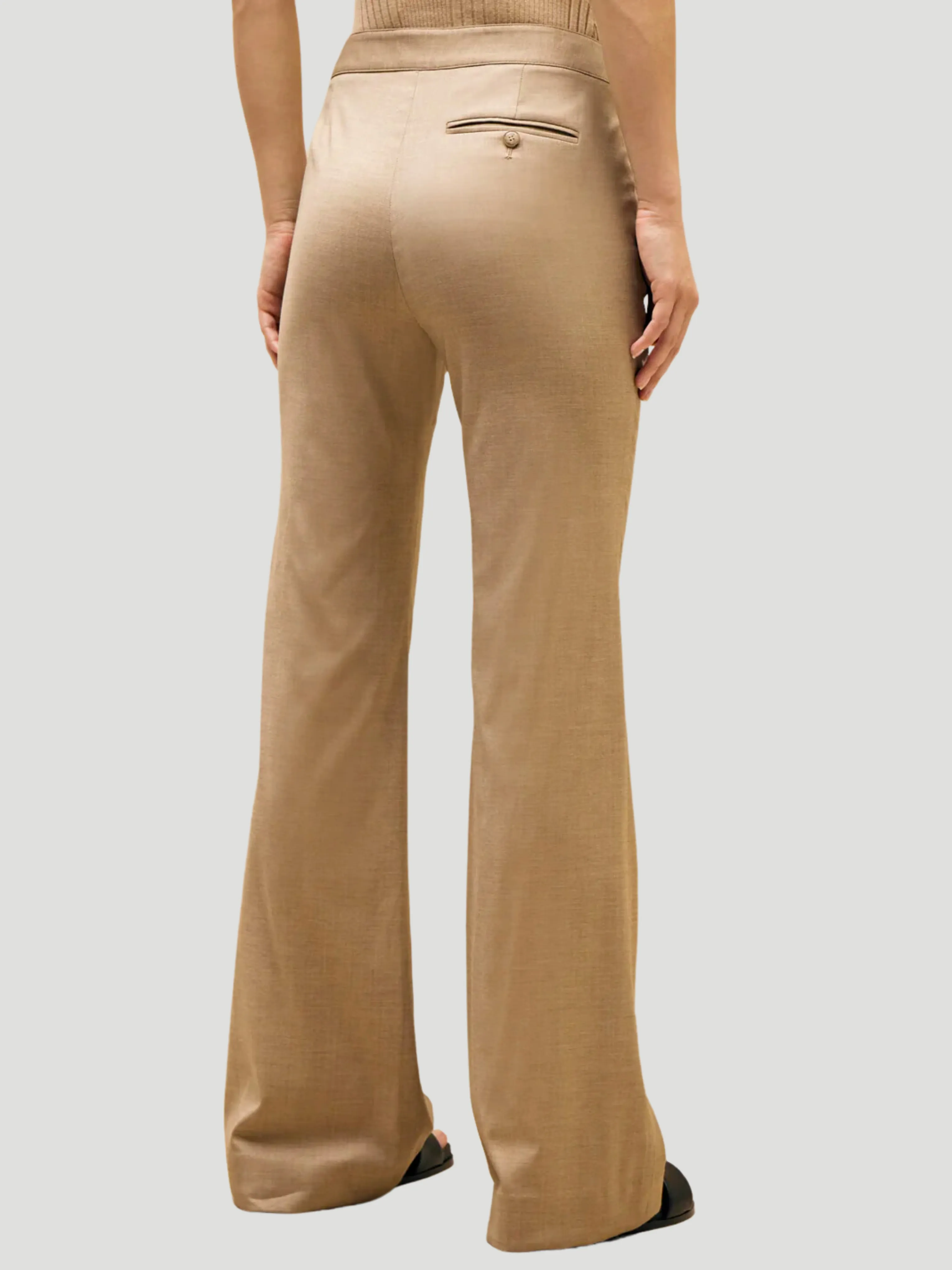 Bowie Cotton Hemp Wide-Leg Pant in Camel