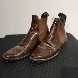 Brown Patent Leather Boots 6