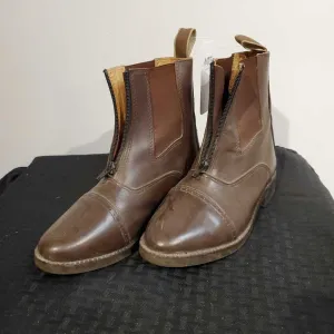 Brown Zip Boots 6