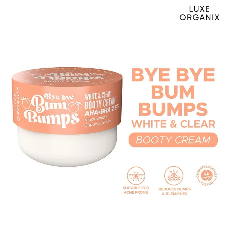 Bye Bye Bum Bumps White and Clear Booty Cream 230g