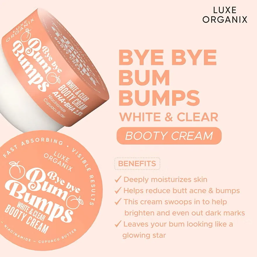 Bye Bye Bum Bumps White and Clear Booty Cream 230g