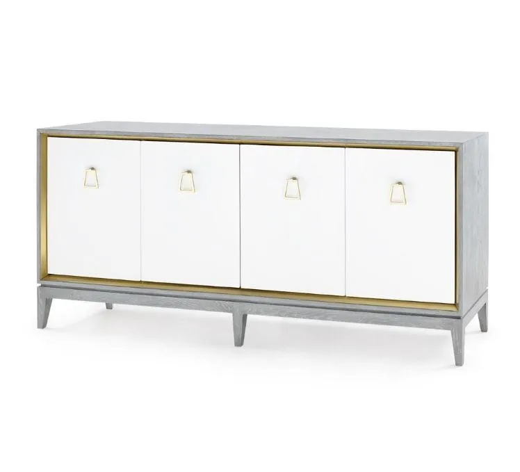 Cameron 4-Door Cabinet, Gray - Bungalow 5