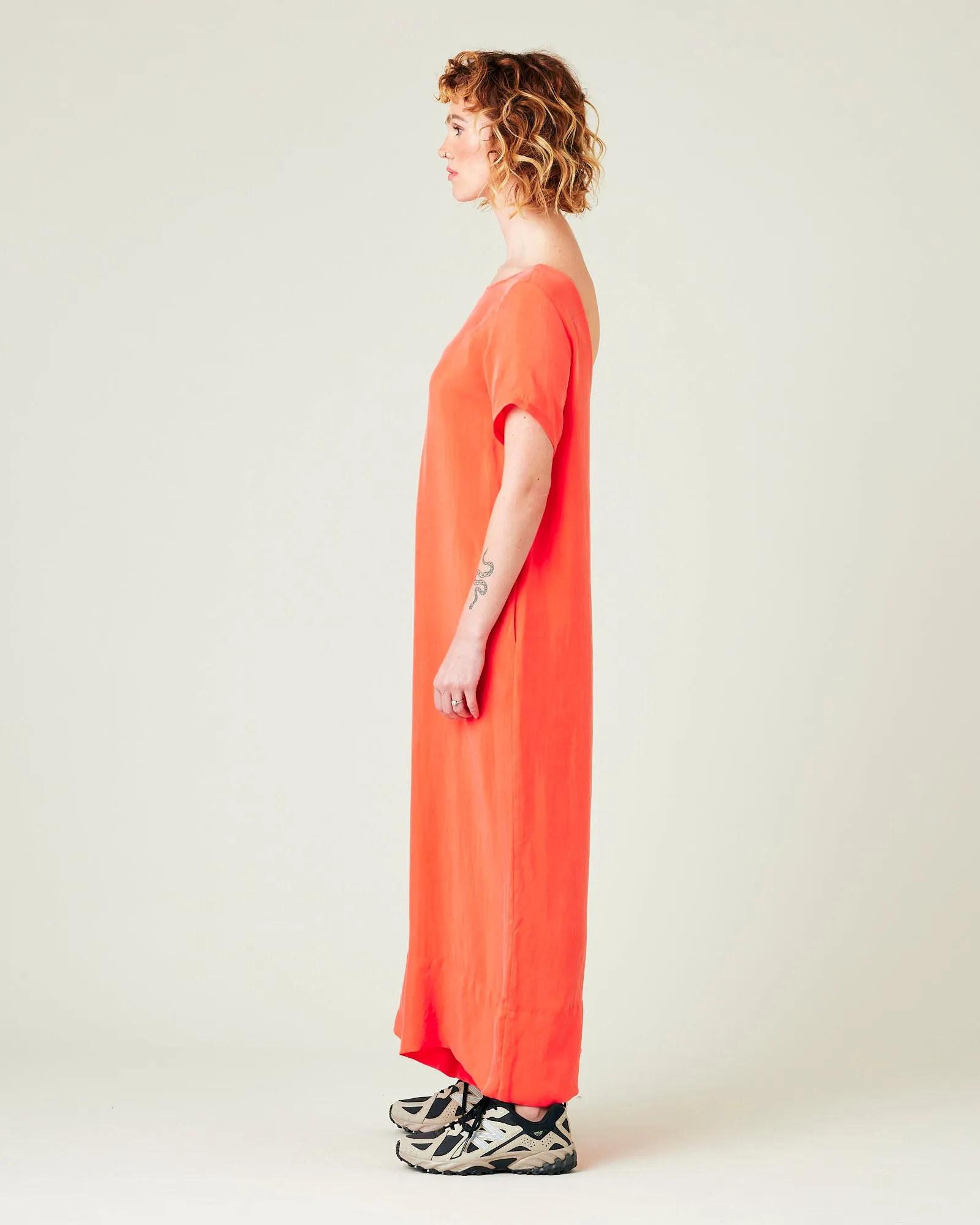 Celine Coral Cupro Jumpsuit