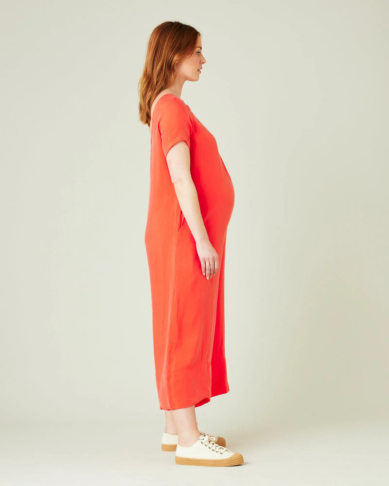 Celine Coral Cupro Jumpsuit