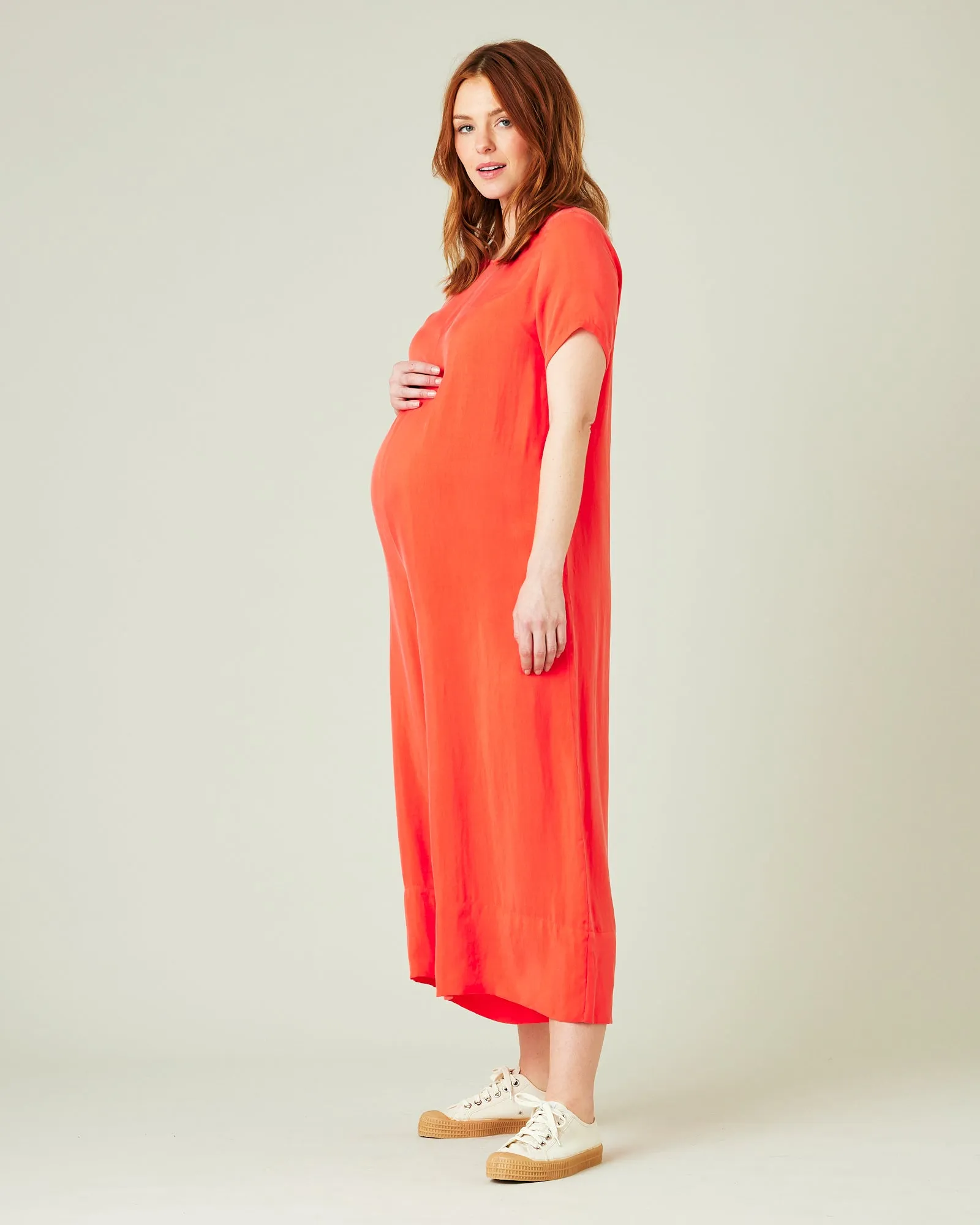 Celine Coral Cupro Jumpsuit