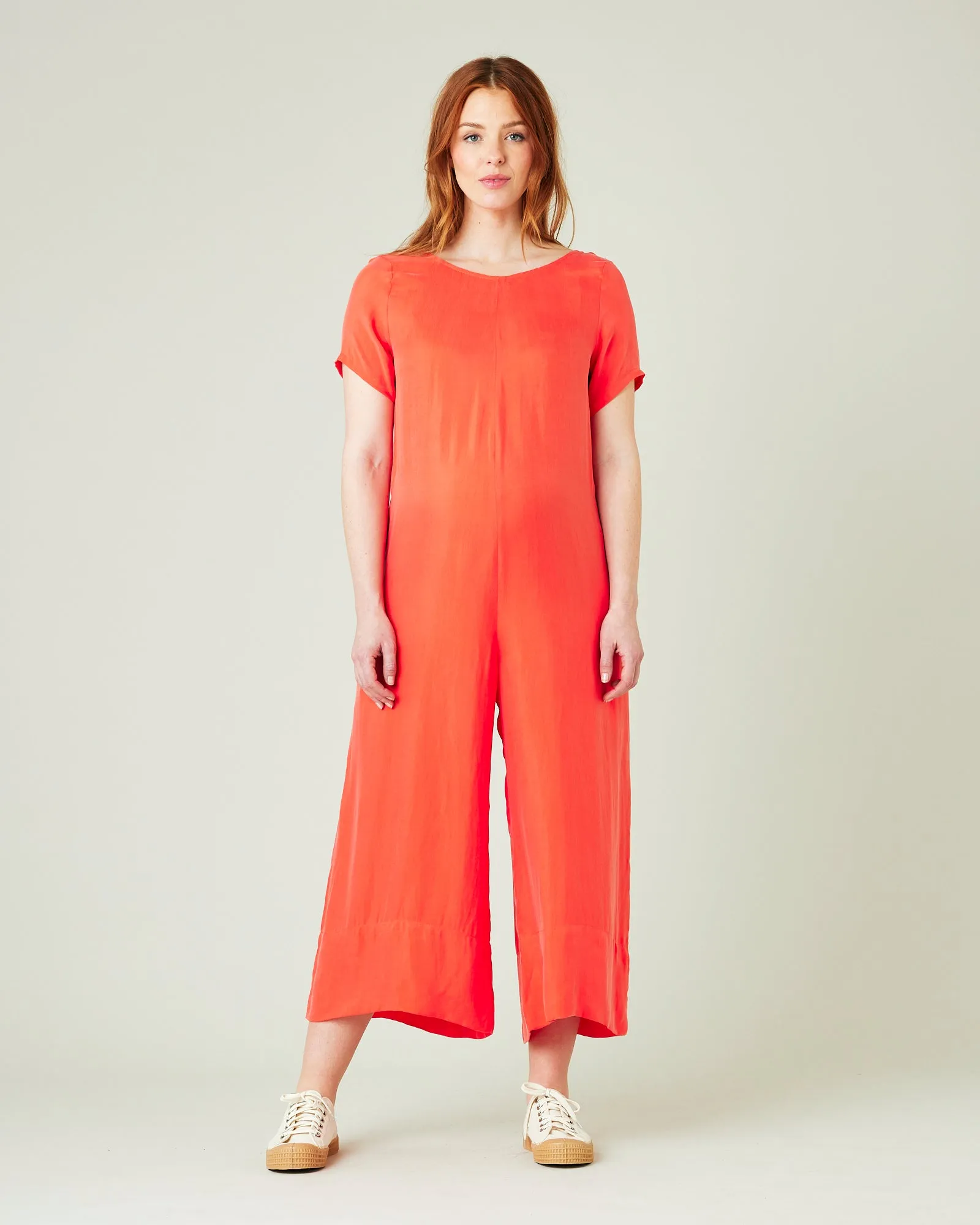 Celine Coral Cupro Jumpsuit