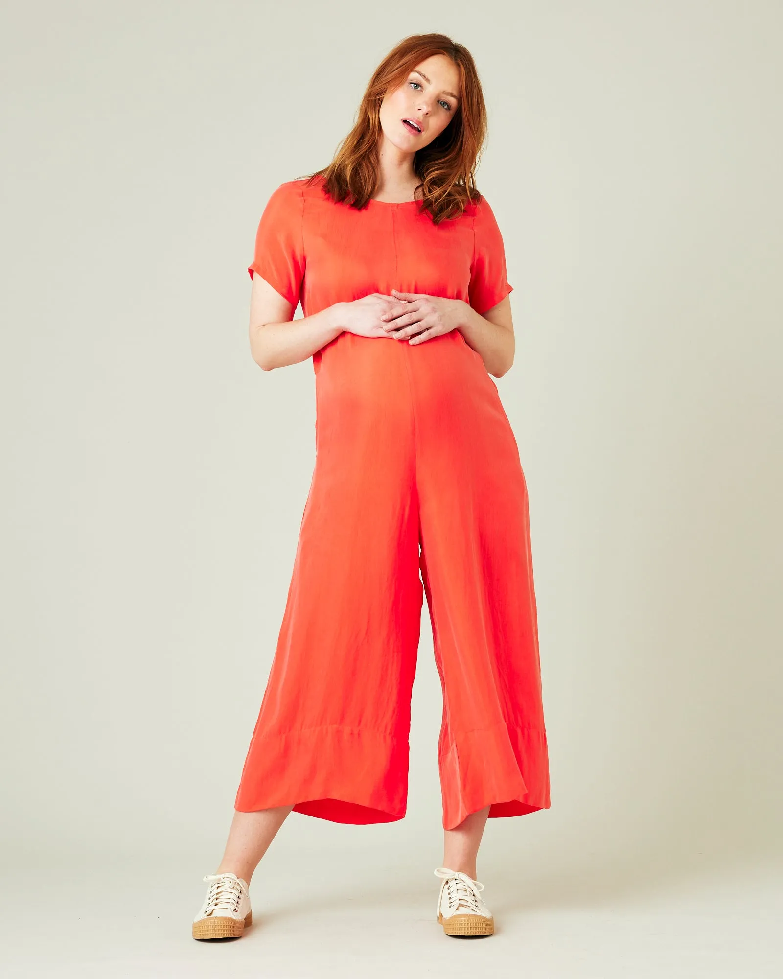 Celine Coral Cupro Jumpsuit