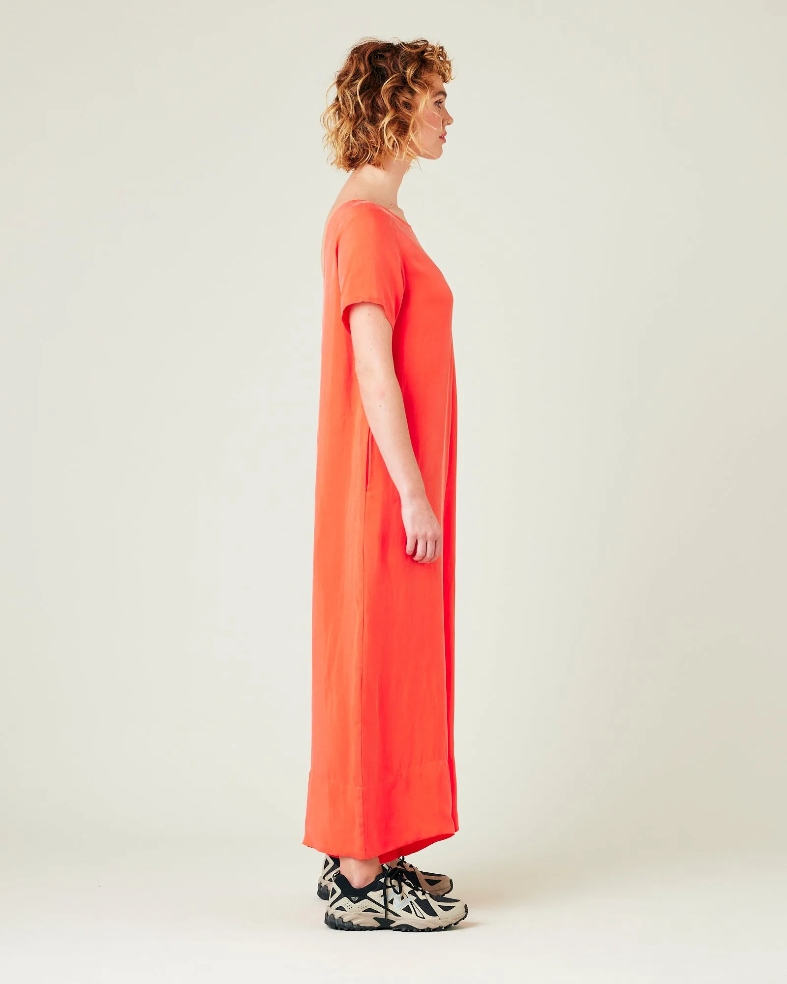 Celine Coral Cupro Jumpsuit