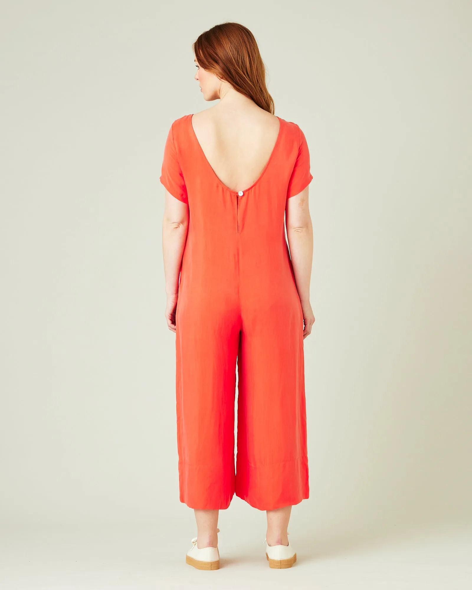 Celine Coral Cupro Jumpsuit