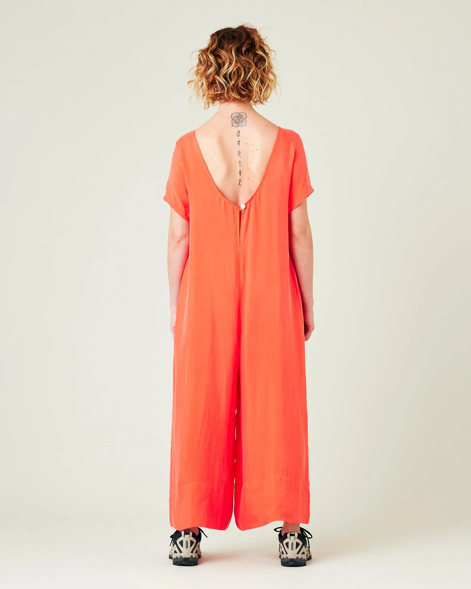 Celine Coral Cupro Jumpsuit