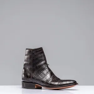 Chocolate Crocodile Chelsea Boots