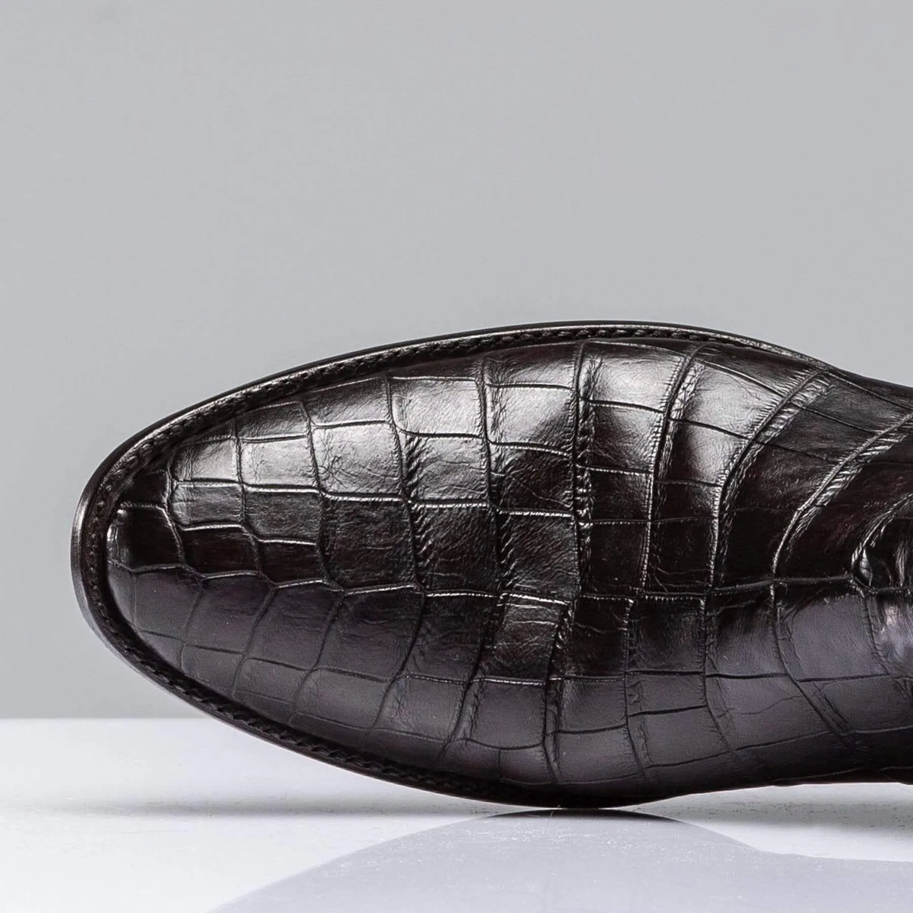 Chocolate Crocodile Chelsea Boots
