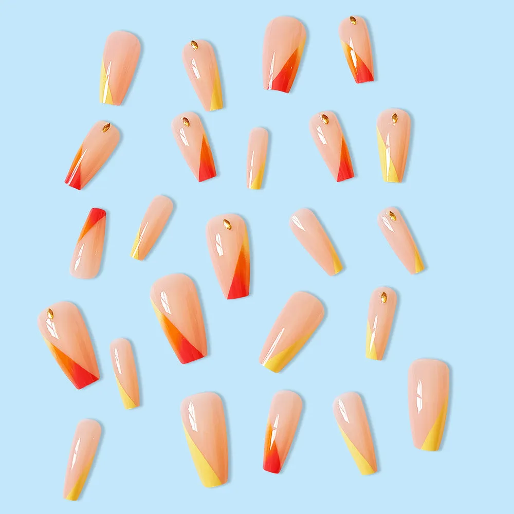 Coffin Pink orange French