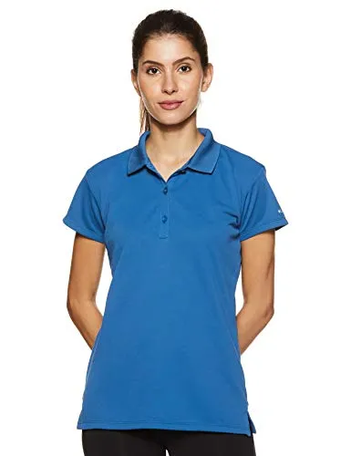 Columbia Women's Plain Regular fit T-Shirt (FL6087-483-M_Deep Rust Storm M)