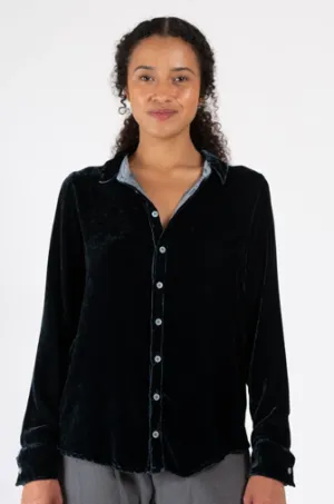 CP Shades Bluegreen Velvet Romy Shirt