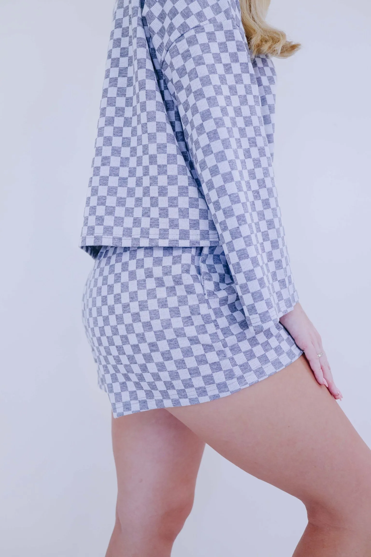 Cuddle Up Checkered Lounge Shorts - 2 Colors