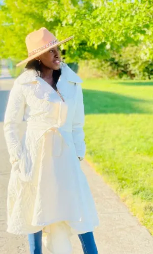 Diamond Quilted Peplum Jacket